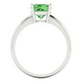 thumbnail image 4 of Clara Pucci 14K White Gold Solid Gold Green Solitaire Anniversary Ring for Women - 2 cttw Cushion Cut, 4 of 7
