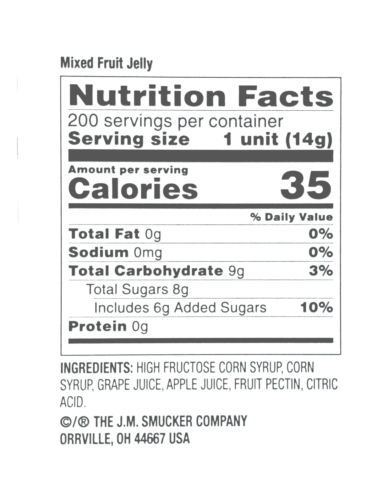 JM Smucker Smuckers  Jelly Cups, 200 ea
