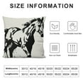 thumbnail image 5 of Shangniulu  Animal Throw Pillow Cushion Cover, Animal Theme a Running Horse Silhouette Illustration in Monochromatic Style, Decorative Square Accent Pillow Case, 5 of 5
