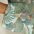 thumbnail image 3 of Vargottam Green Tropical Leaves Design Sheer Curtains for Tall Doors & Windows - Set of 2, 90", Grommet Top, Printed Georgette Light Filtering Panels for Home Decor, 3 of 9
