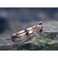 thumbnail image 5 of HeartsAndYou 0.75ct Natural Purple Amethyst Milgrain Wedding Band Ring 14k SOLID Rose Gold, 5 of 9