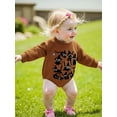 thumbnail image 4 of Rovasas Baby Romper, Long Sleeve Crew Neck Cat Print Fall Casual Bodysuit, 4 of 9