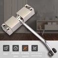 thumbnail image 2 of letairis Automatic Door Closer Heavy Duty Adhesive Adjustable Replacement Screw Mounting Pre-drilled Rectangular Household Closers Gold, 2 of 6