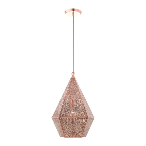 48924-86 Livex Lighting Aberdeen - 1 Light Pendant in Contemporary Style - 14.5 Inches wide by 22 Inches high     -Traditional Installation