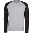 thumbnail image 1 of Awdis - Sudadera Modelo Béisbol 2 tonos hombre caballero (Gris jaspeado / Negro jet), 1 of 2