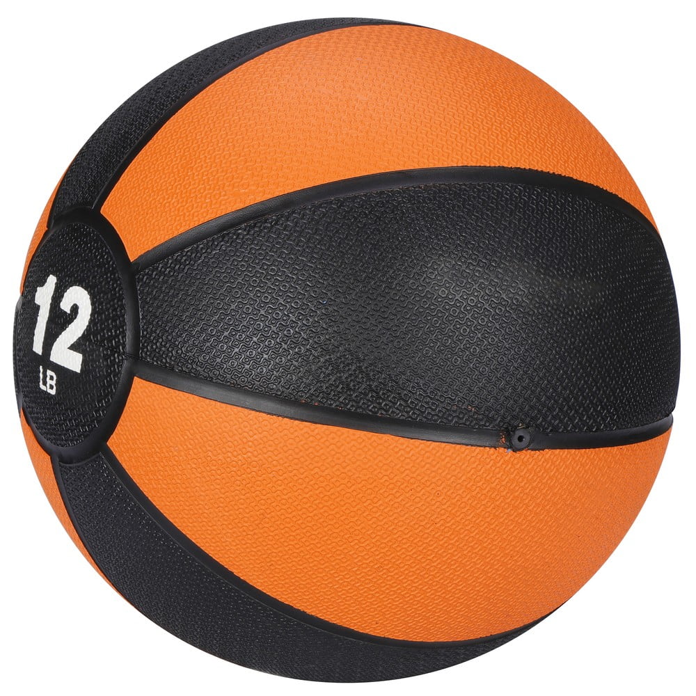SONGMY 12lbs Weighted Easy Grip Medicine Ball, Pro Workout Body Balance Sport Equipment, Exercise Medicine Ball for Fitness