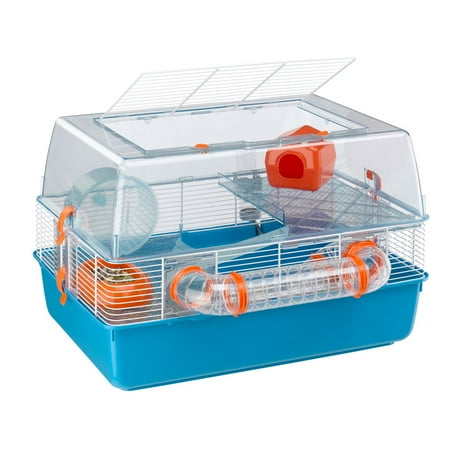 UPC: 0798549075770 | Ferplast Duna Fun Hamster Cage | Multi-Tier Hamster Cage Includes ALL Accessories | 21.65L x 18.5W x 14.76H Inches