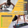 thumbnail image 4 of Soporte plegable para hacer flexiones para entrenamiento de fuerza portátil, equipo robusto y estable para los entrenamientos de gimnasio en casa de hombres y mujeres., 4 of 6