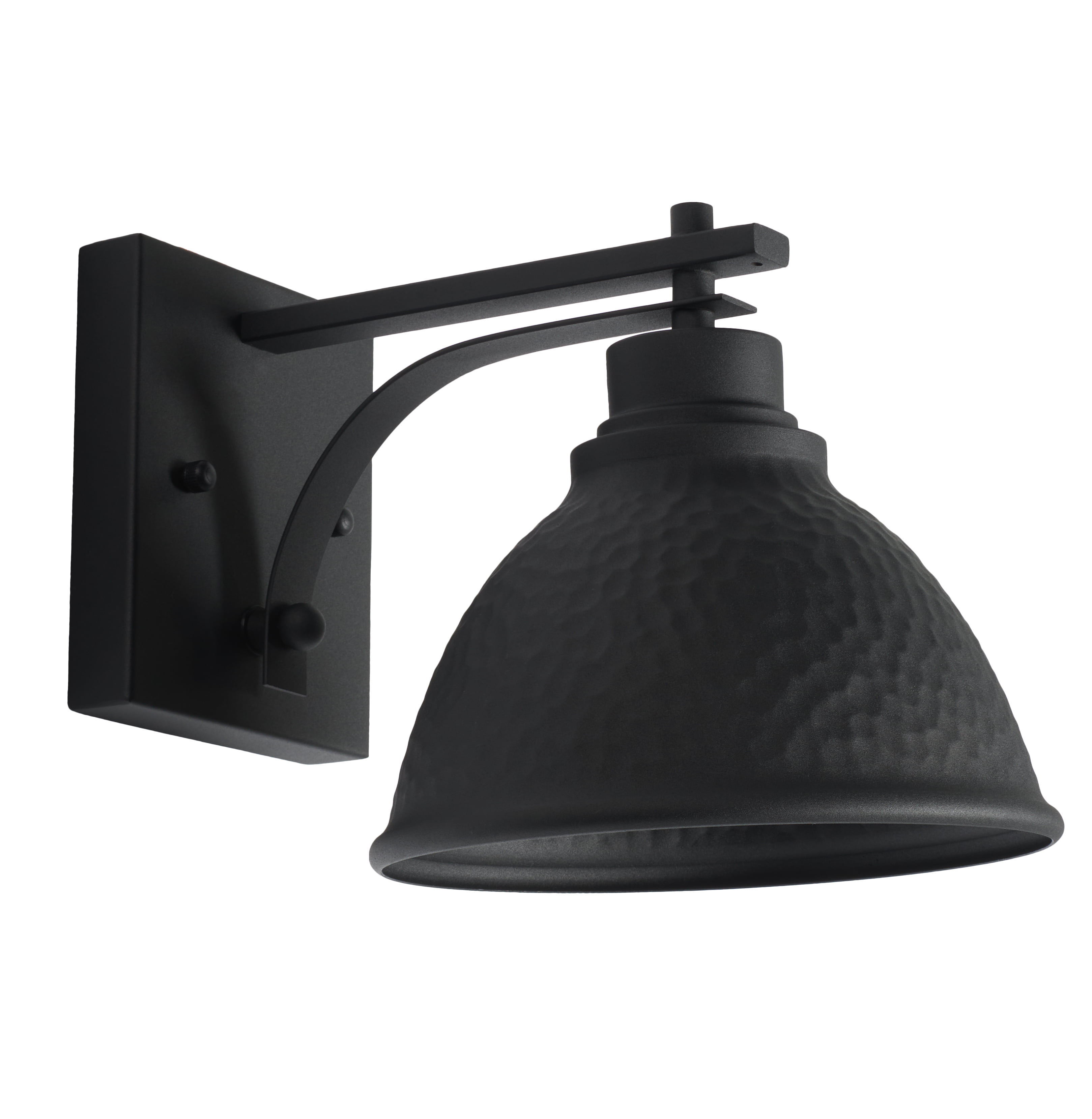 SAFAVIEH Melila 2-Light A19 Black Steel Wall Sconce with Black Shade, Set of 2