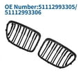 thumbnail image 3 of Rejilla del parachoques delantero superior Unique Bargains No.51112993305 para BMW X1 E84 09-15, negro brillante, doble lamas, 1 par, 3 of 7