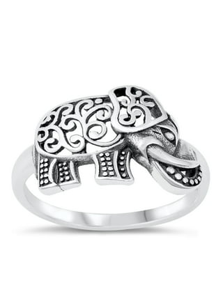 Elephant Rings Sterling Silver