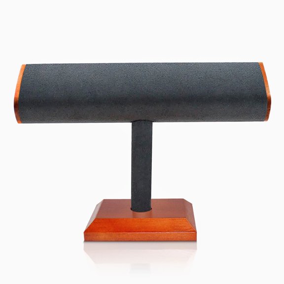 Watch Display Stand Watch Holder Jewelry Stand Bracelet Holder Solid Wood Jewelry Organizer Countertop Jewelry Tower Black