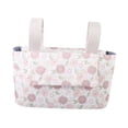 thumbnail image 2 of Bolso de bolsas de bolsas de carriola organizadora de cochecitos, bolsita de pañales portátiles, universal, cochecito, bolsa de cochecito para bebés Flor, 2 of 8