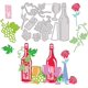 thumbnail image 1 of Troqueles para cortar botellas y copas de vino para manualidades: álbumes de recortes, tarjetas de Pascua, cumpleaños, Día de la Madre y San Valentín, decoración de sobres y más., 1 of 8