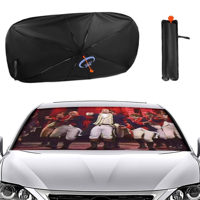 Hamilton Sombrilla Solar para Auto - Protector de Parabrisas Plegable | Cortina Solar Delantero | Bloqueo UV y Aislamiento de Calor 133x73cm