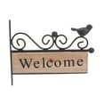 thumbnail image 4 of OUNONA Welcome Wall Adornment Wooden Iron Bird Wall Ornament for Cafe Store Shop, 4 of 8