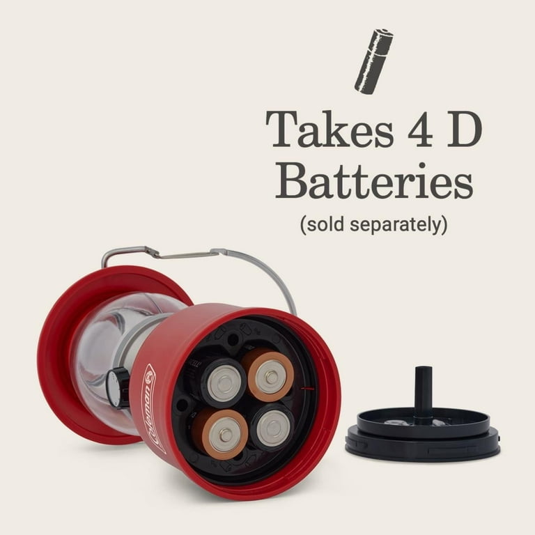 Coleman, LED Lantern, 500 Lumens, Red, Impact-Resistant Design
