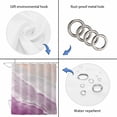 thumbnail image 4 of Pink Coastal Wave Shower Curtain, Waterproof Shower Curtains for Bathroom, Summer Modern Ocean Beach Washable Fabric Bathtub Curtain Set Bath Decor with 12 Hooks Stall 36"x72", 4 of 8