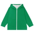thumbnail image 4 of ATOGUTA Girls Sweatshirt Zip Up Hoodies Long Sleeve Casual Sweatshirts Jacket with Pockets Green, Size 4T-12, 4 of 5
