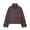 Brown, variant on Funnel Neck Jacket Women Wool Blend Trendy Short Jacket Long Sleeve Single Breasted Coat Vintage with Pockets for Fall Winter Snow Wear