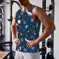 thumbnail image 5 of KLL Space Dinosaur Print Men's Muscle Gym Workout Stringer Tank Tops Bodybuilding Fitness T-Shirts Tank Tops Men-X-Large, 5 of 7