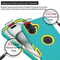 thumbnail image 3 of Hotpom Phone Case for iPhone 16 Plus Heavy Duty Shockproof Dustproof Case with Privacy Screen Protector tempered glass, Green/ Yellow, 3 of 6
