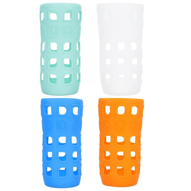 4Pcs Protecteurs de Bouteille en Silicone Manchons de Protection de Bouteille de Sport (Couleur Mixte)