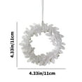 thumbnail image 3 of Luoshdecor White Christmas Hanging Ornaments，Plastic Glitter Bell Pine Snowflakes Wreath Christmas Trees Ornaments for New Year Party Winter Wedding Decor, 3 of 6
