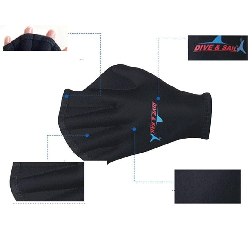 New 2mm Neoprene Swim Gear Fins Hand Flippers Training Glove for Swimming Fins 