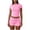 Pink, variant on Tqcoqu Women's 2 Piece Casual Outfit Short Sleeve Crop Top with Drawstring Biker Shorts Set,Army Green,Women's S-XXL