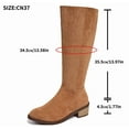 thumbnail image 3 of Knee High Boots Women Flat Rounded Toe Stretchy Boots Side Zipper Dress Tall Boot, 3 of 14