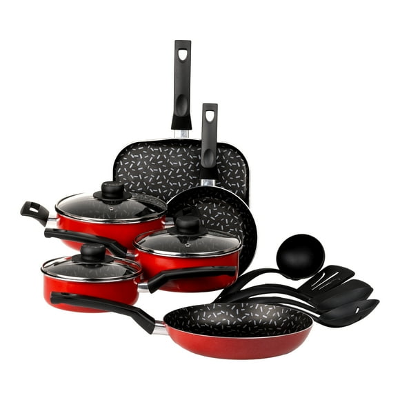 Batería de Cocina Ekco 14 Piezas de Aluminio Roja Modelo Classic