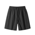 thumbnail image 2 of Lenago Men's Shorts Athletic Mens Shorts Casual Men's Casual Fashion Solid Color Elastic Waist Pocket Outdoor Sports Shorts Pants Black XXXXL, 2 of 9
