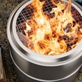 thumbnail image 3 of DEVOKO Stainless Steel smokeless Fire Pit, Outdoor Grill Wood Burning Portable Firepit Stainless Steel for Backyard Patio Garden Picnic Camping Bonfire(15 Inch), 3 of 7