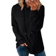 thumbnail image 1 of Sudadera con capucha Dokotoo para mujer, punto gofrado, color negro, talla XL, 1 of 5