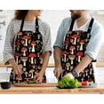 thumbnail image 3 of Yehwow Mushrooms and Field Plants Bib Apron For Kitchen BBQ Gardening With Adjustable Neck Strap 27x31 Inch, 3 of 4