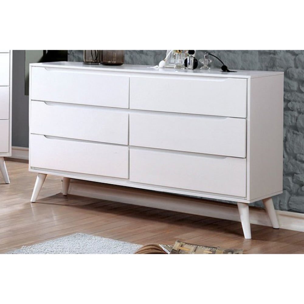 Sauv wooden mid century modern style dresser white walmart com