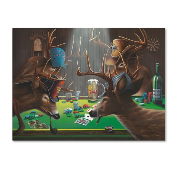 Trademark Fine Art 'Playing For Doe' Canvas Art by Geno Peoples