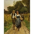 thumbnail image 2 of Julien Joseph (Julien Jos) 15x18 Black Ornate Wood Framed Double Matted Museum Art Print Titled - Untitled (Peasant Farmers), 2 of 5