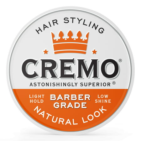 Cremo Barber Grade Hair Styling Cream, Natural Look,