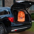 thumbnail image 4 of Car Seat Travel Bag and Carrier for Gate Check with Travel Pouch - Bright Orange with Blue Letters for Airport, Airplane Gate Check, Car Trips and Storage Double Backpack Straps | Carseat Bag for STO, 4 of 6