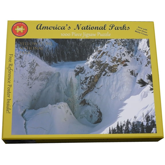 National Park Puzzles Yellowstone National Park Frozen Lower Falls Of The Yellowstone River 1000 Piece Puzzle