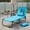 Turquoise, variant on Topcobe Beach Chaise Lounge Chair with Face Hole and Removable Pillow, Pool Deck Furniture, Beige