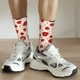 thumbnail image 5 of Goofa Red Ladybug Printed Men's Crew Socks, Soft Durable Breathable Moisture-Wicking with Odor Control Cotton socks, 5 of 9