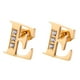 thumbnail image 1 of Aretes Mujer LuckyLy, Inicial Letra A, Acero Inoxidable con Oro 18k y Zirconia Cúbica, Modelo Tina dorado UNITALLA, 1 of 7