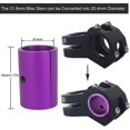 thumbnail image 4 of Adaptador de cuña de vástago de manillar de bicicleta de aleación de aluminio 25.4-31.8, púrpura Afortunado Sencillez, 4 of 4