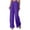 Purple, variant on SNKSDGM Women's Plus Womens Sweatpants Set Womens Dress Pants Stretchy Long Women's Wide Leg Palazzo Pleated Pants High Waisted Flowy Loose Dressy Casual Long Trousers M