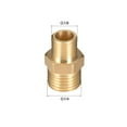 thumbnail image 2 of Pipe Fitting Reducing Hex Nipple 1/4" x 1/8" G Male Pipe Brass Fitting 2pcs, 2 of 5