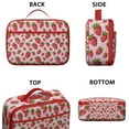 thumbnail image 3 of Kawaii Strawberry Lunch Bag Insulated - Watercolor Cartoon Design, Durable Oxford Cloth, 8-Hour Thermal Retention, 3 of 6