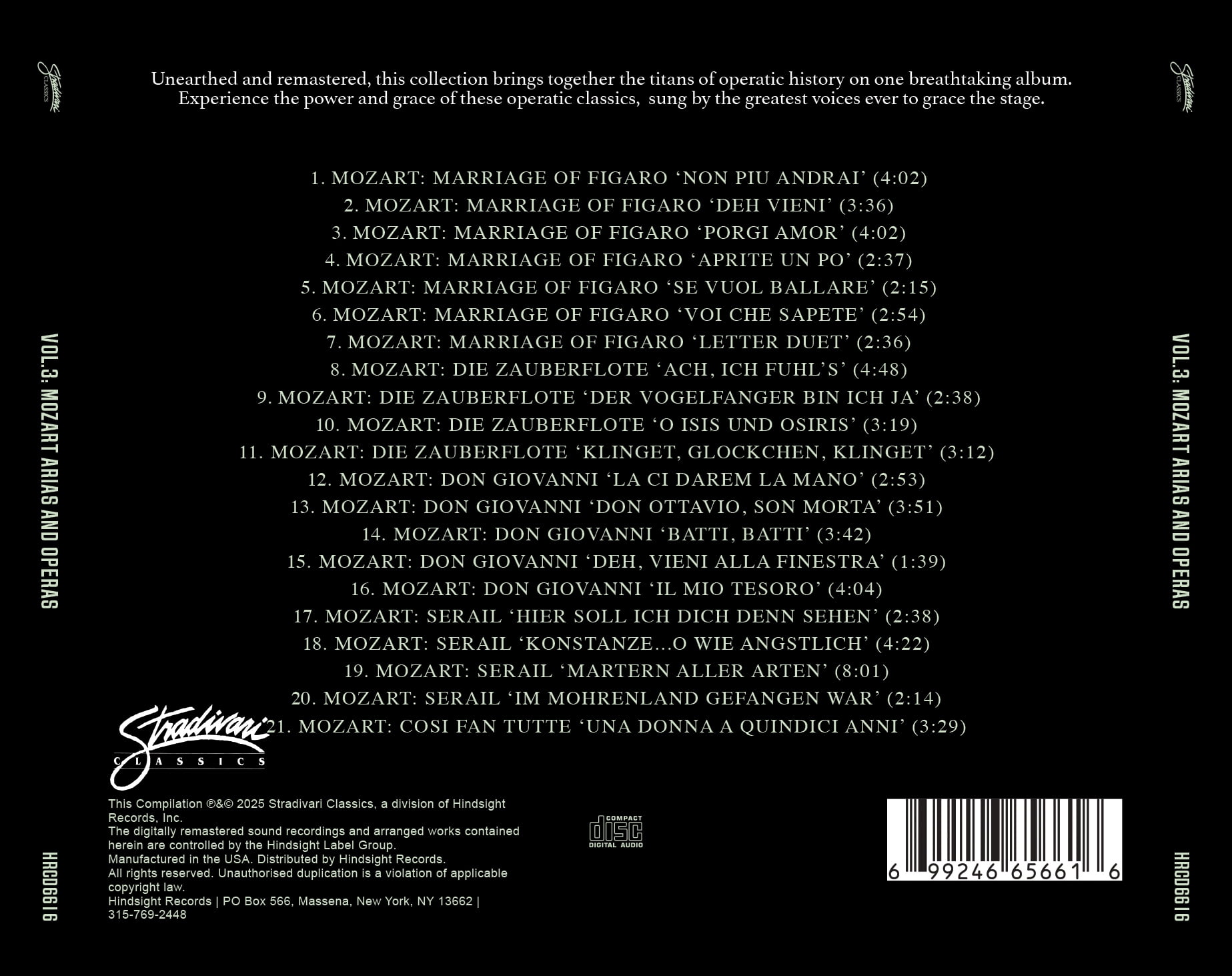 Greatest Operatic Voices - Vol. 3: Mozart Arias and Operas - The Historical Recordings - Music & Performance - CD
